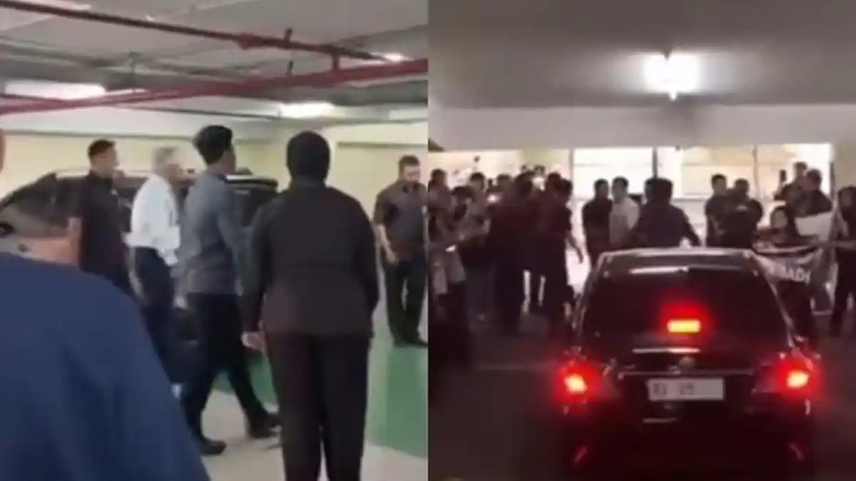 MOMEN Mobil Mendikti Saintek Satryo Brodjonegoro Diadang Puluhan Pegawai, Diteriaki Disuruh Turun