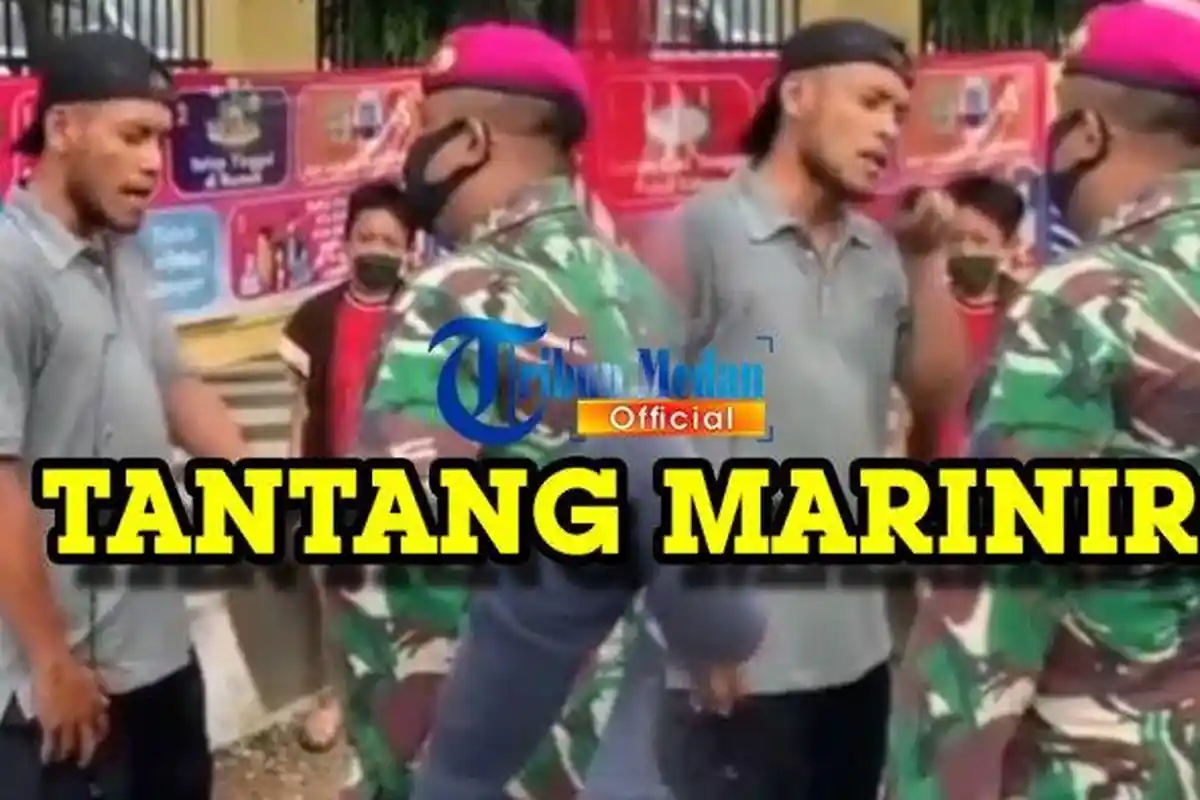 Beraninya Pria Tak Bermasker ini Bentak & Tunjuk-tunjuk Letkol Marinir Gugun yang Berseragam Loreng