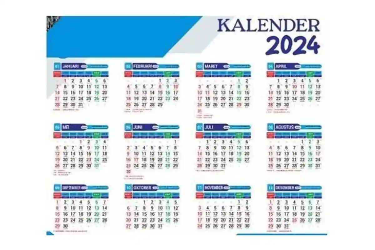 Kalender 2024 Indonesia Lengkap dengan Libur Nasional Agustus Hingga Desember