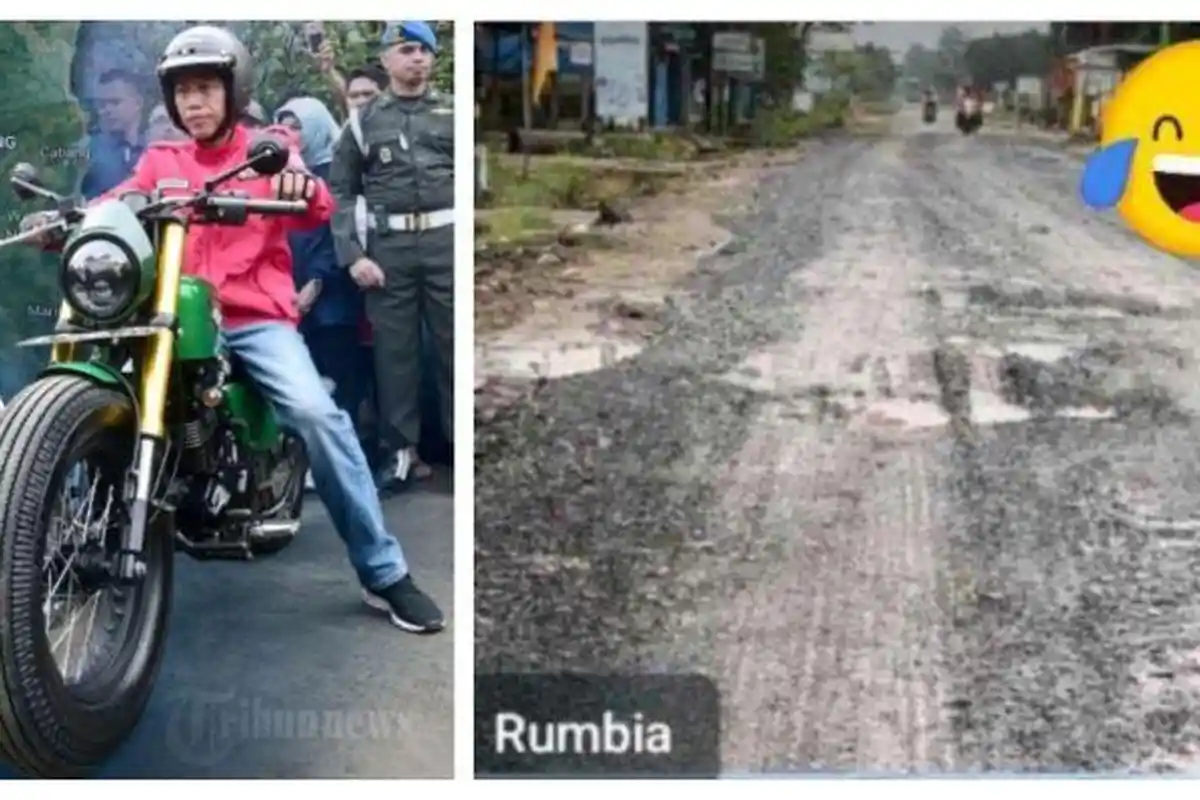 Jalan Rusak di Rumbia Diuruk Batu, Warga: agar Pak Jokowi Tak Migran Pontang Panting di Jalan  