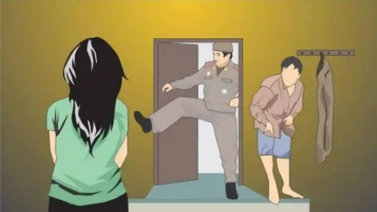 Bu Kades & Anak Buahnya Terpergok Tanpa Busana Dalam Kamar, Digerebek Suami & Warga