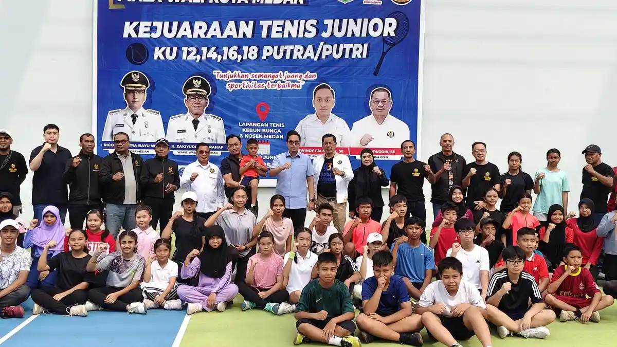 Diikuti 85 Petenis, Kejuaraan Tenis Junior Piala Wali Kota Medan Resmi Digelar