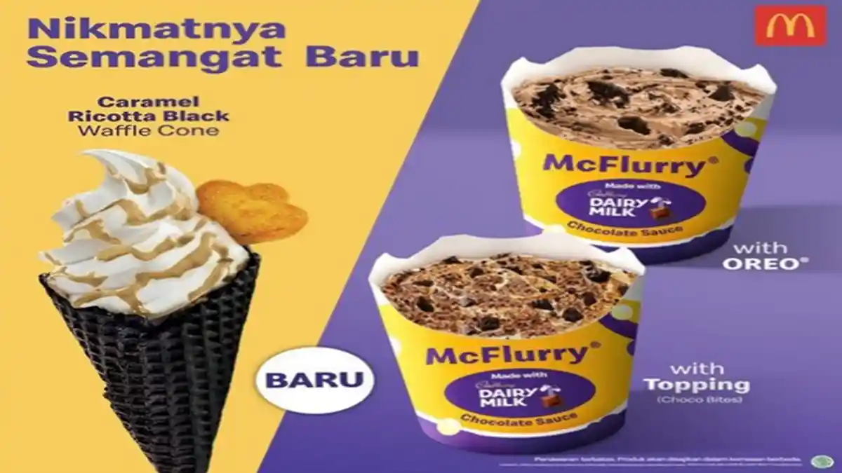 Promo McDonalds McFlurry feat Cadbury, Es Krim Mewah Ada Dua Rasa Harga Rp 15.455