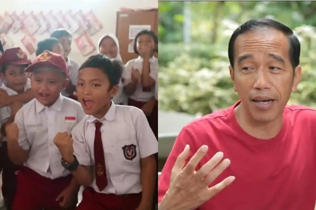 Bertemu Presiden Jokowi, Siswa-siswi SDN Cimande 4 Spontan Berteriak 'Uhuy!'