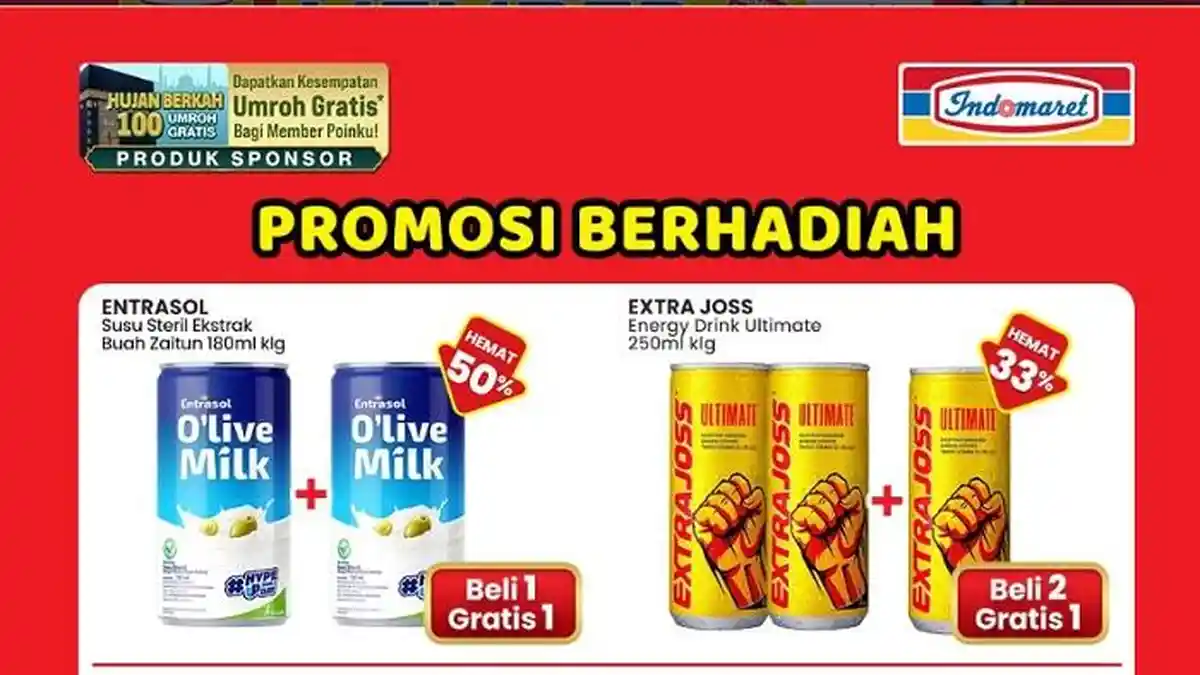 Beragam Promo Indomaret, Hari Ini Ada Promosi Berhadiah Beli 2 gratis 1