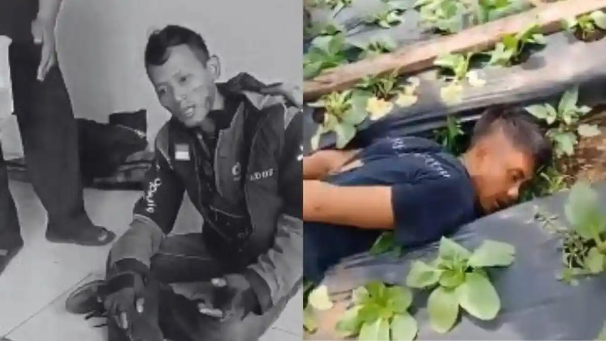 NASIB Driver Ojol Bersimbah Darah Ditikam Begal, Warga Langsung Gerak, Begal Diikat di Pohon Pisang