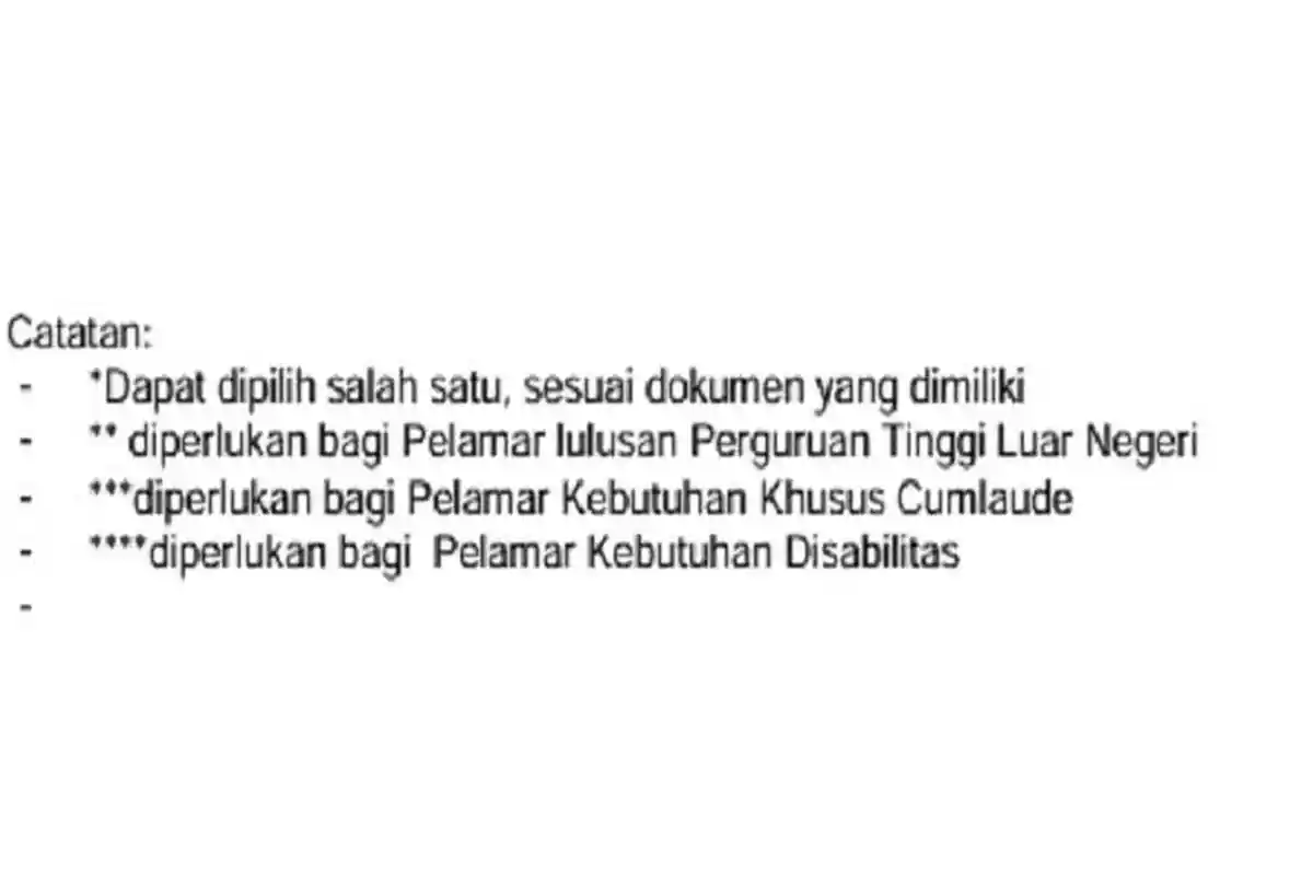 Apakah Keterangan Berbintang di Surat Lamaran CPNS 2024 Perlu Dihapus? Ini Jawabannya