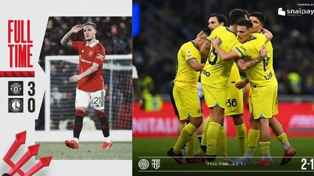 Hasil Bola Tadi Malam : Inter Milan Nyaris Dipermalukan Parma, Man Utd Pesta di Markas Charlton