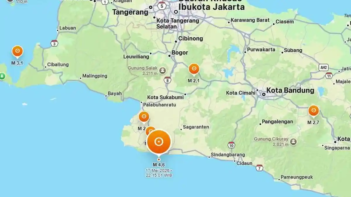 Gempa Bumi Cukup Besar Dirasakan Warga Cianjur Malam Ini, Berpusat di Sukabumi
