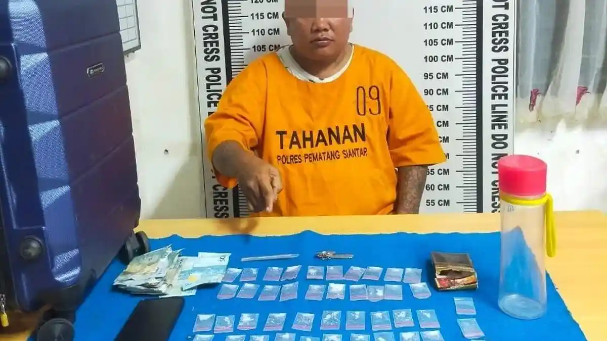 Pemilik 40 Paket Sabu Siap Edar dari MartobaDitangkap Sat Narkoba Polres Pematang Siantar