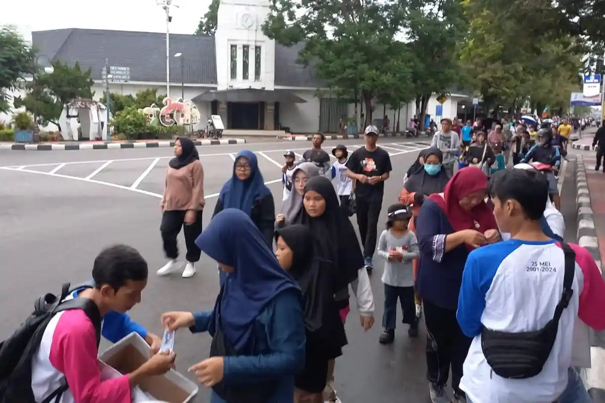 Hiril Jam 4 Pagi Berangkat dari Manggar, Ikut Jalan Sehat HUT ke-23 Pos Belitung