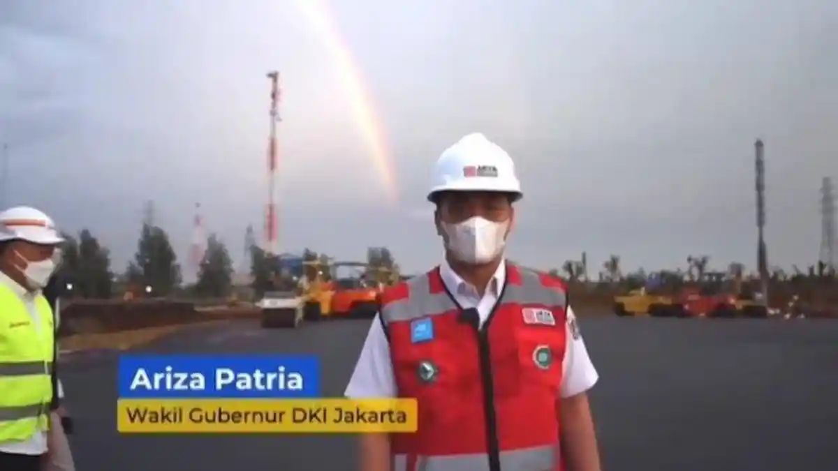 Saat Wagub DKI Injakkan Kaki di Sirkuit Formula E Kawasan Ancol, Sebut Pengaspalan Segera Rampung
