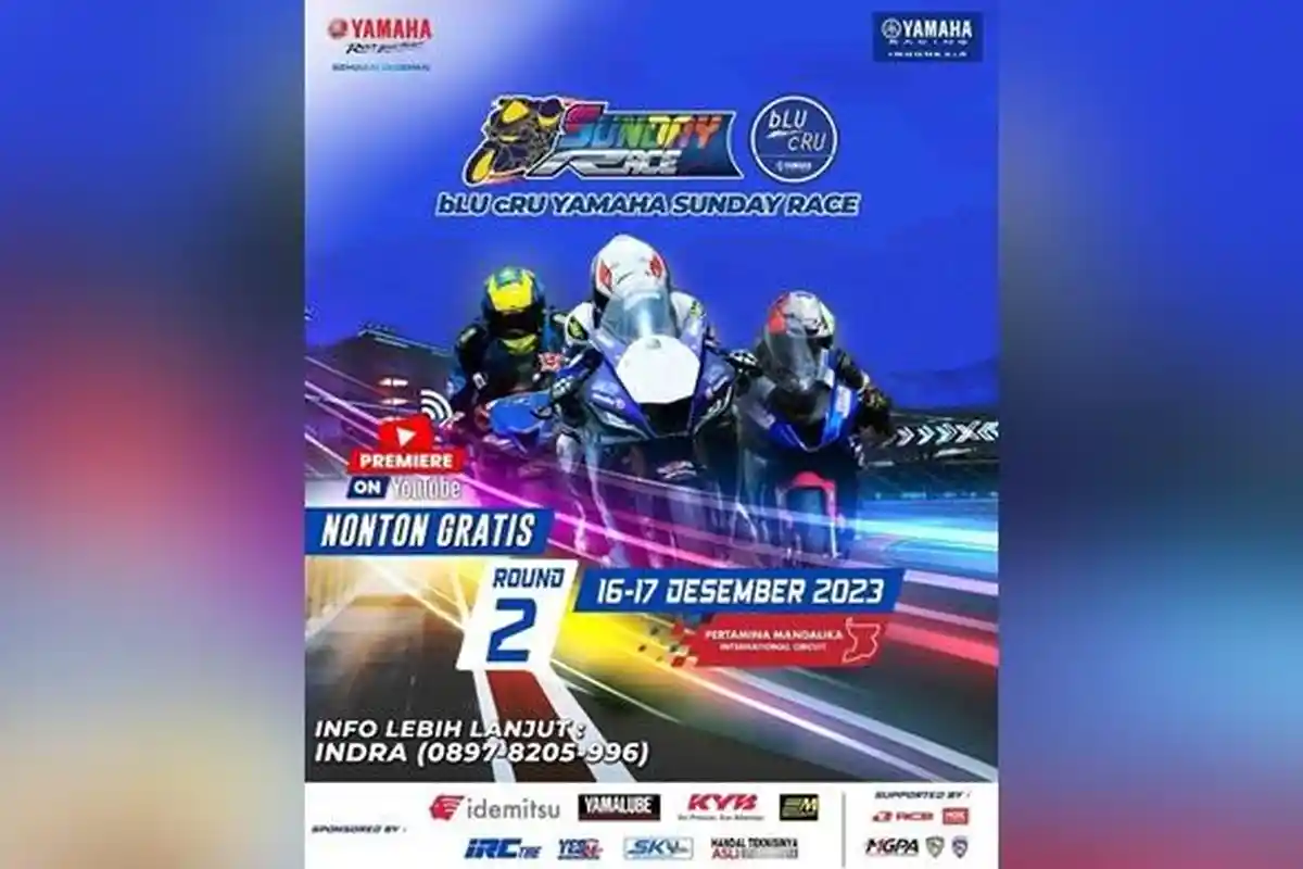 Seri Penutup bLU cRU Yamaha Sunday Race di Mandalika, Tersaji Persaingan Pembalap Terbaik Nasional
