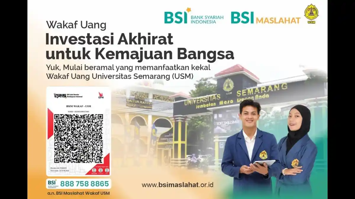 USM Berkolaborasi dengan BSI Luncurkan Program Wakaf, Ladang Amal Donatur Bantu Mahasiswa Kekurangan