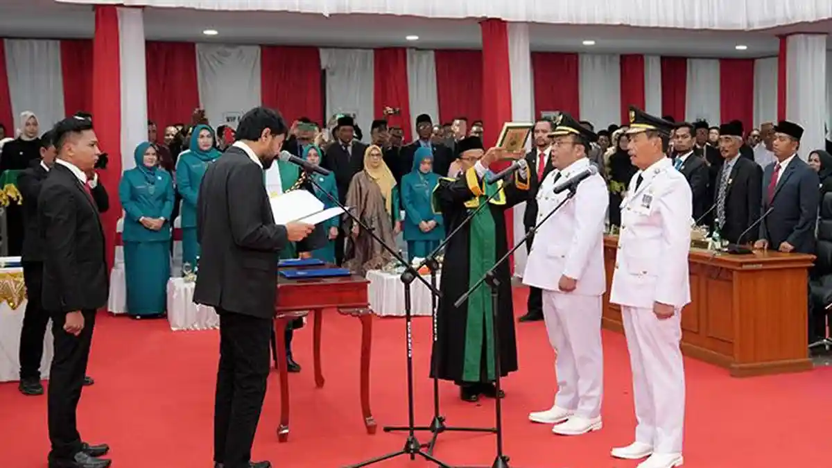 Gubernur Aceh Lantik Wali Kota-Wakil Wali Kota Sabang Periode 2025-2030.