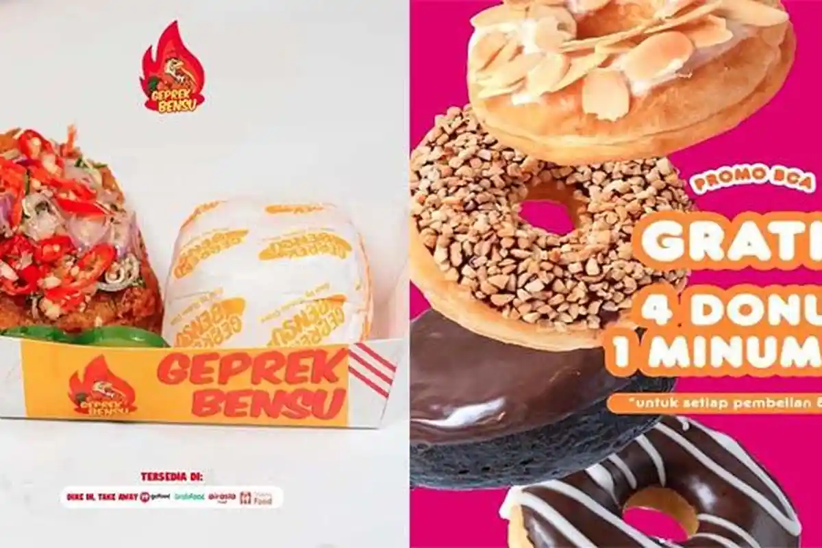 Promo Makanan 5 Januari 2023, JCO Domino Pizza Dunkin Donuts Geprek Bensu Kopi Kenangan Chatime