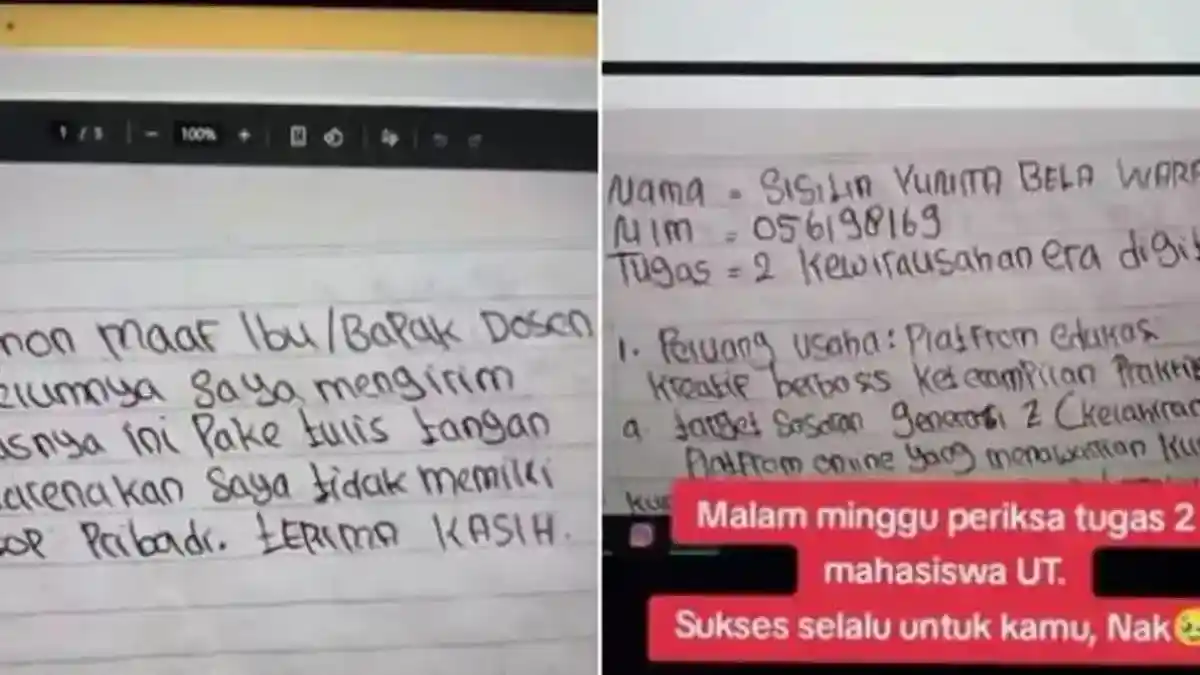 SOSOK Sisilia Mahasiswi UT Tak Punya Laptop dan Kerjakan Tugas Kuliah Tulis Tangan Viral: Maaf Dosen
