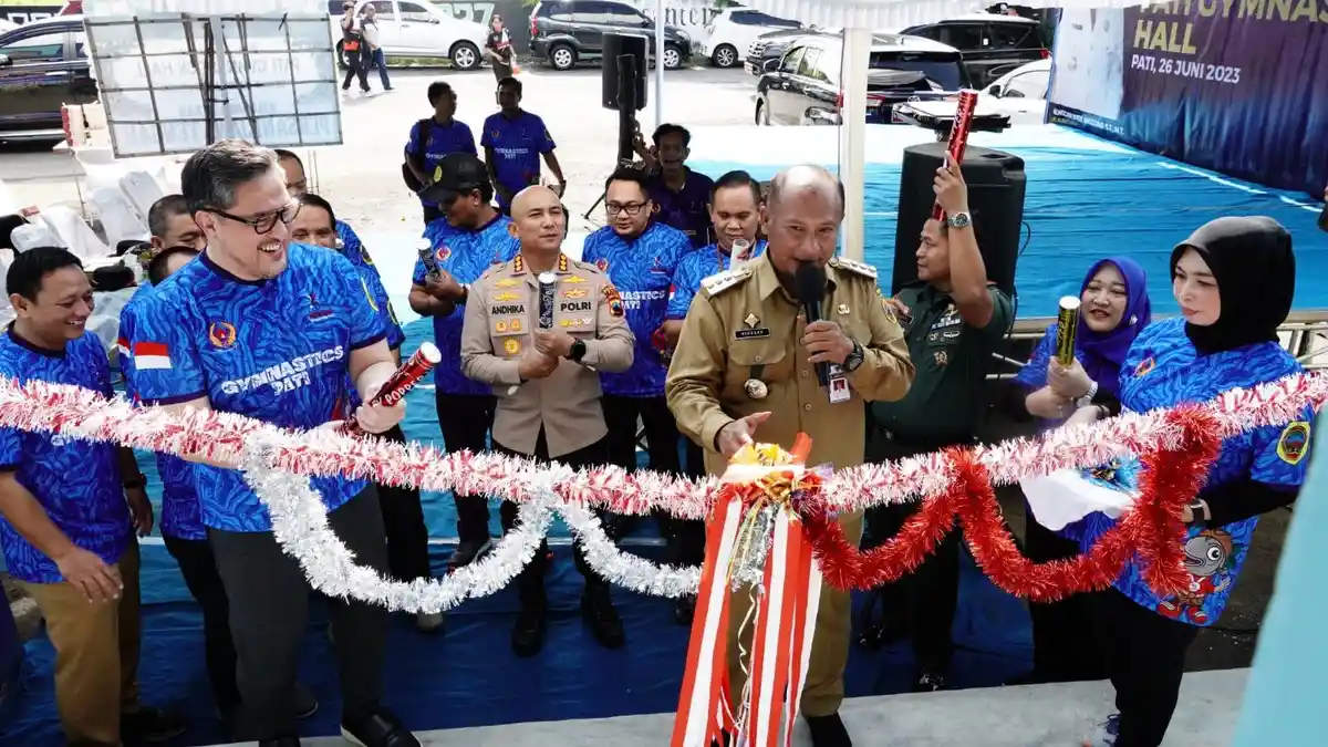 Cabor Senam Lumbung Medali Pati, Pj Bupati Henggar Resmikan Pati Gymnastics Hall