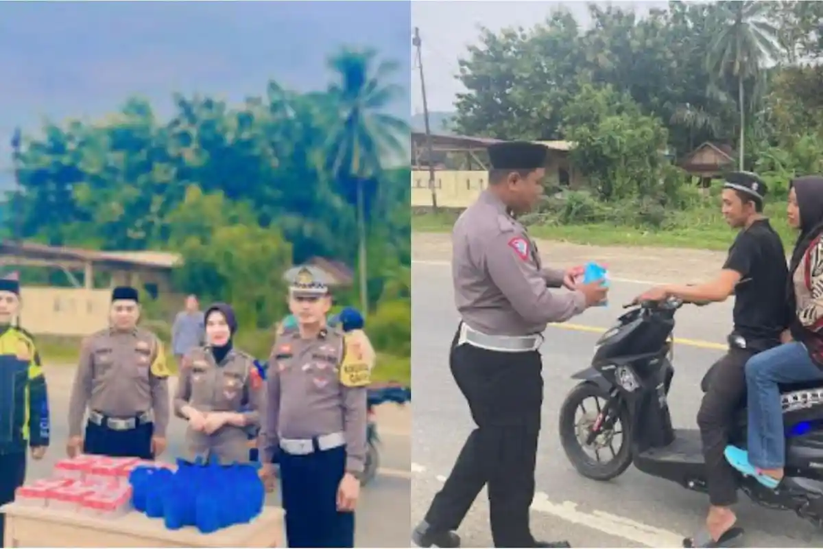 Polres Kolaka Timur Jalin Silahturahmi dengan Pengendara Sambil Bagikan Takjil Gratis: Lebih Akrab