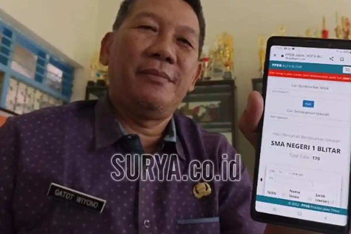 Hari Pertama Dibuka, Pendaftar PPDB Jalur Zonasi di SMAN 1 Kota Blitar Sudah Penuhi Pagu