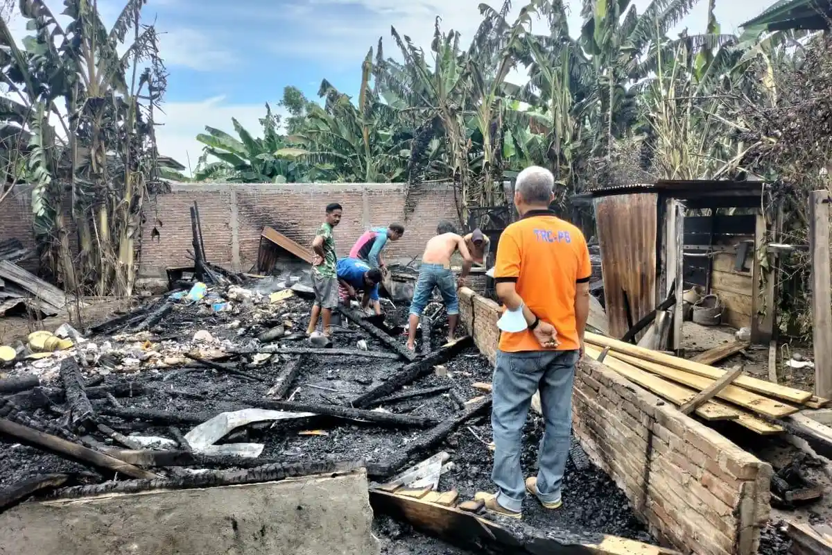 Rumah Panggung Milik Nenek Naisa dan Lanusu di Lalle Pinrang Habis Dilalap Api, Kerugian Rp80 Juta