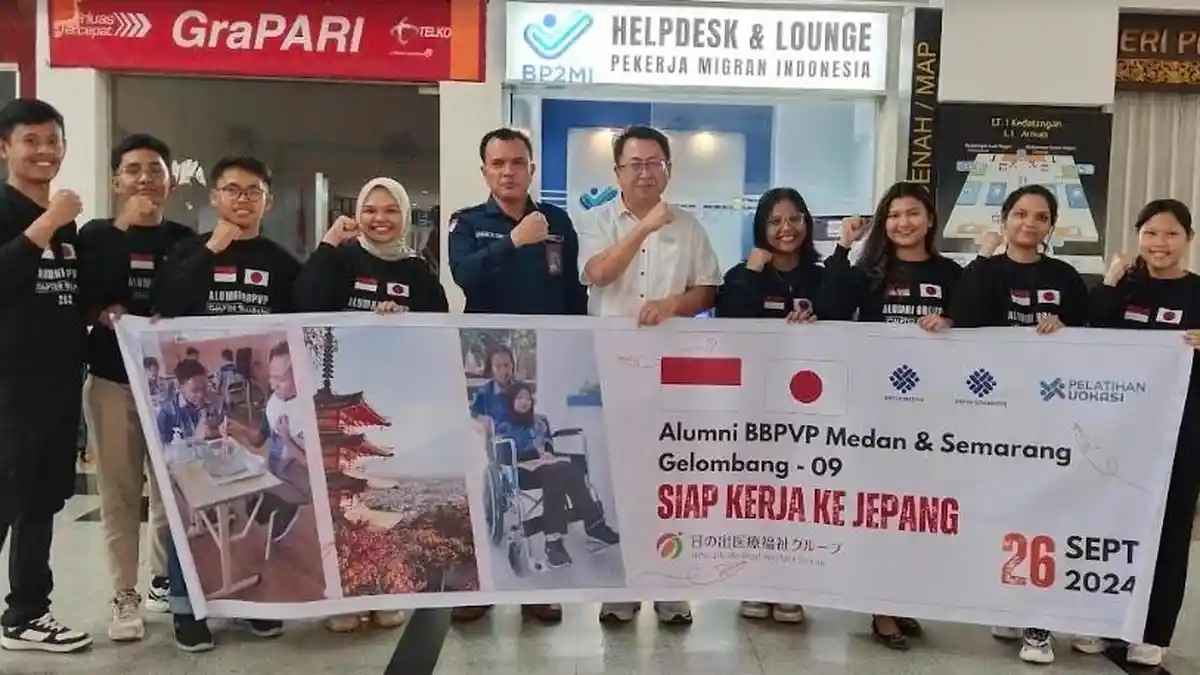 Alumni BBPVP Berangkat ke Jepang setelah Lulus Pelatihan