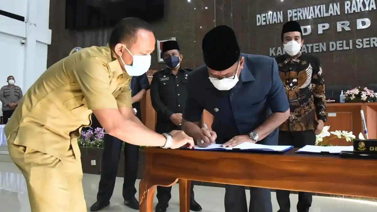 Bupati Deliserdang Teken P-APBD 2021: Terimakasih Kepada Pimpinan dan Seluruh Anggota Dewan
