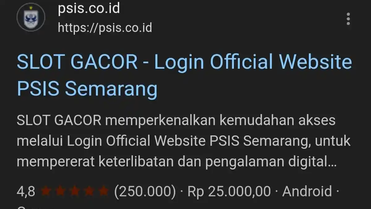 Diduga Diretas, Situs Resmi PSIS Semarang Tampilkan Iklan Judi Online