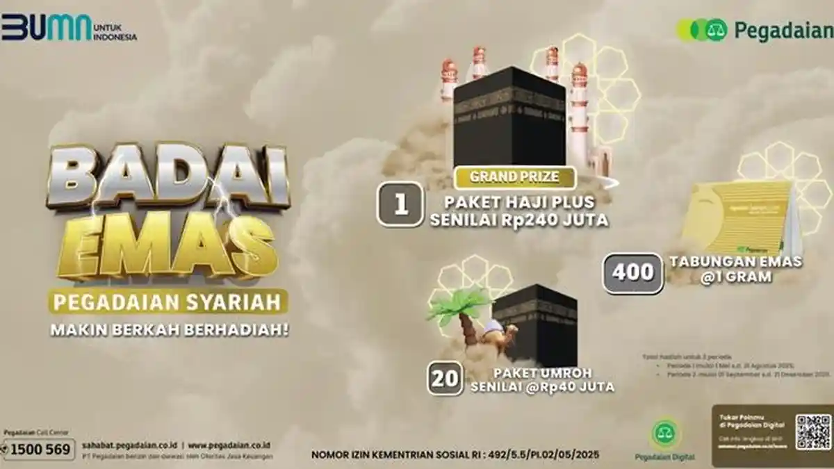 PT Pegadaian Adakan Lagi Program Loyalitas Badai Emas Pegadaian 2025 untuk Para Nasabah Setia!