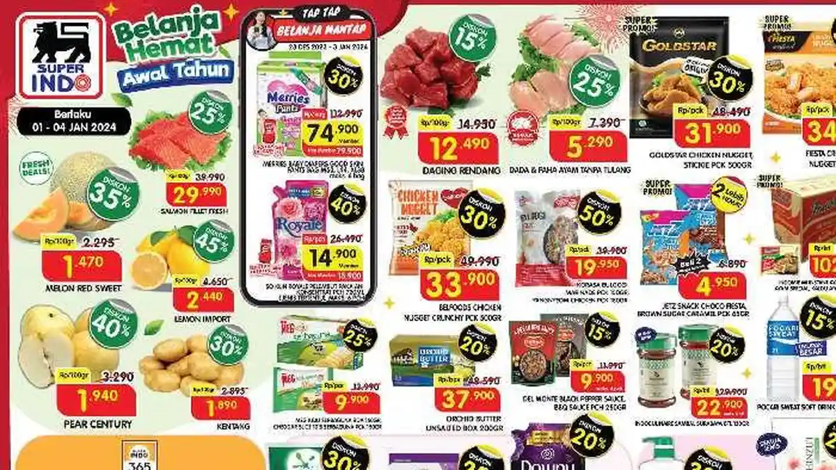 HARI Terakhir Promo Superindo 4 Januari 2024: Lemon Diskon 45 Persen, Daging Rendang Rp12.490/100gr