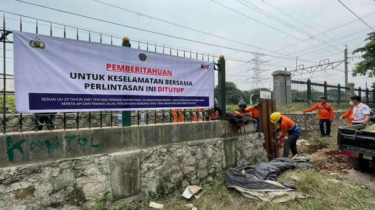 PT KAI Tutup 6 Perlintasan Liar yang Rawan Terjadi Kecelakaan
