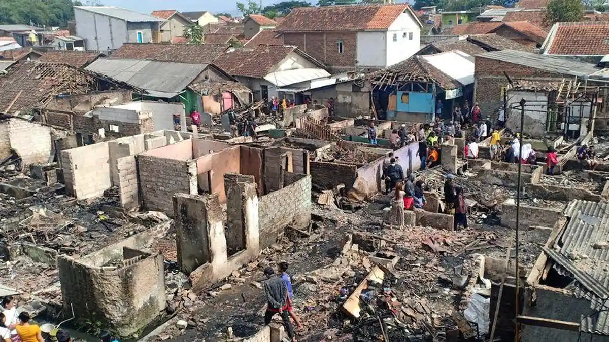 25 Rumah di di Kampung Kebon Kalapa Bandung Hangus Terbakar, Ini Kronologinya