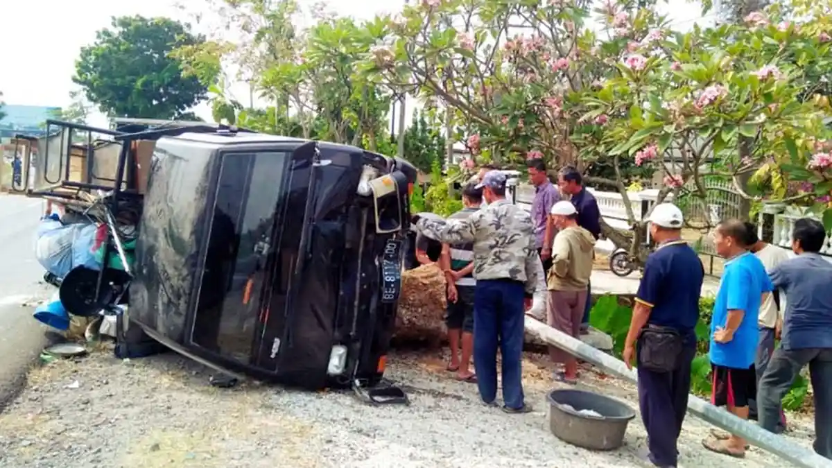 Sehari, Dua Kecelakaan Tunggal Terjadi di Lampung Selatan, Tidak Ada Korban Jiwa