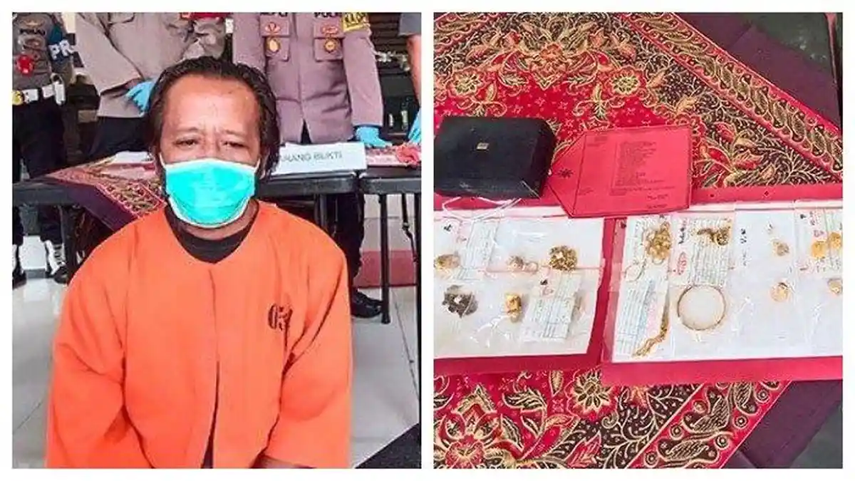 Pria Ini Curi Emas Milik Tetangga Senilai Rp100 Juta, Terdesak Bayar Cicilan Rp6,5 Juta Per Bulan