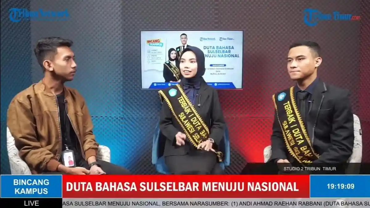Duta Bahasa Sulselbar Menuju Nasional Kunjungi Tribun Timur