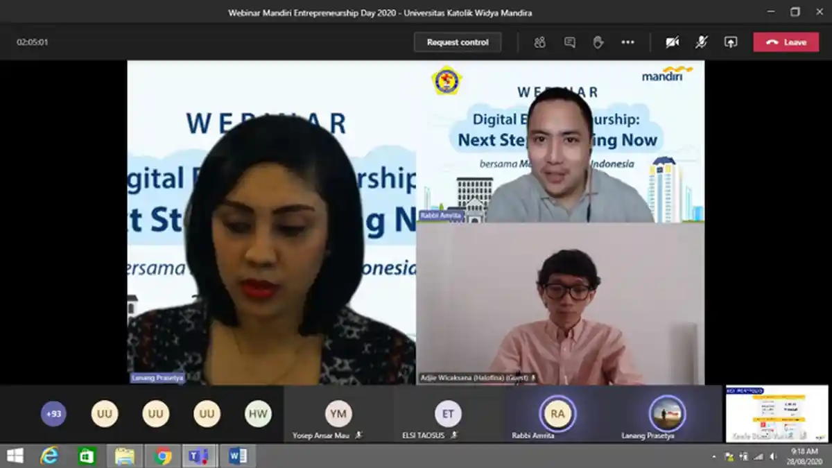 Mandiri Kapital Pusat Lakukan Webinar Bersama Unwira Kupang