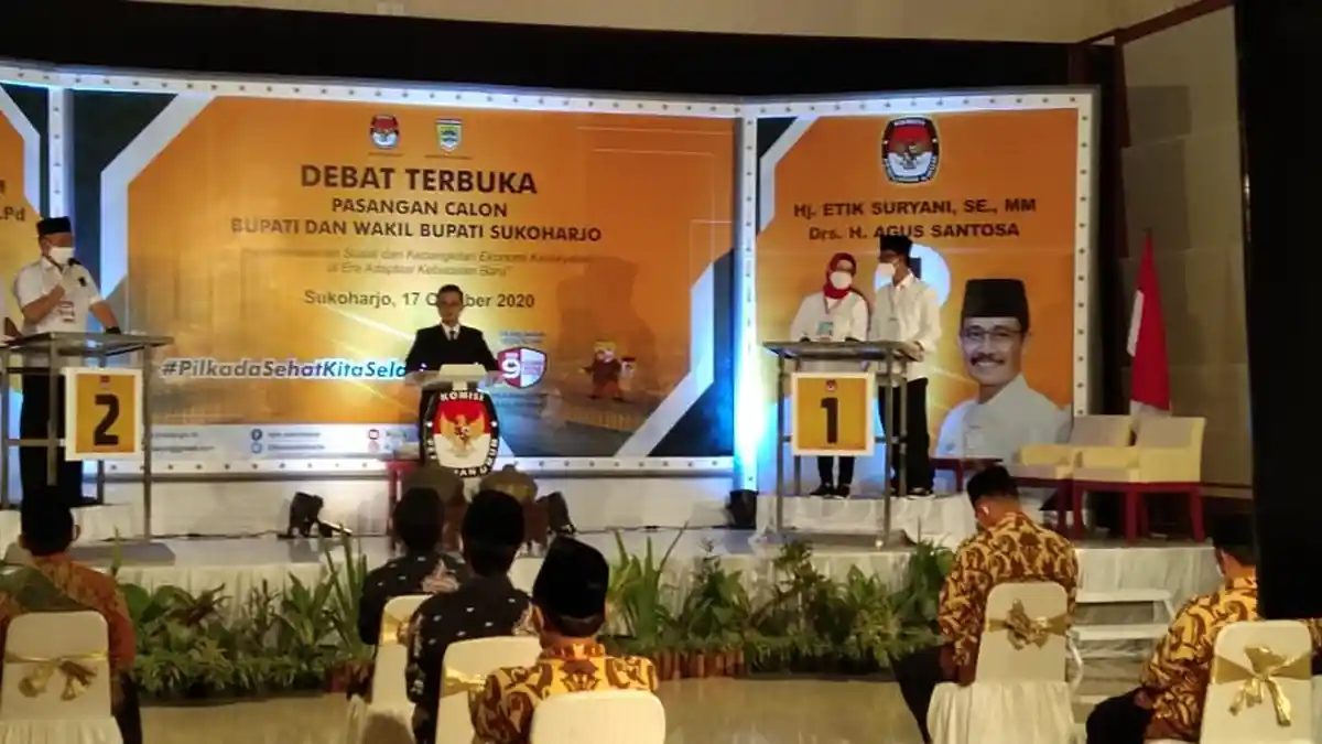 5 Fakta Debat Perdana Pilkada Sukoharjo 2020, Sudah Mulai Muncul Aksi Saling Sindir Antar Paslon