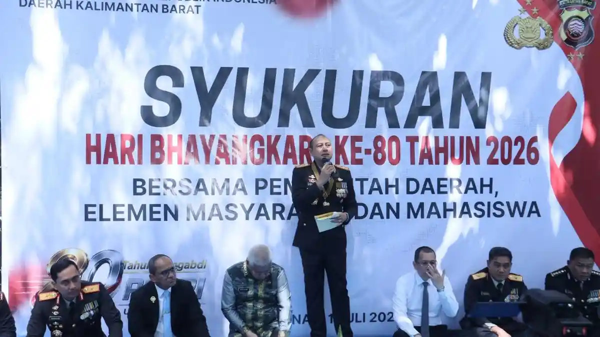 HUT Bhayangkara ke-80, Polda Kalbar Gelar Syukuran di 10 Lokasi dan Salurkan 885 Paket Bansos - Tribunpontianak.co.id