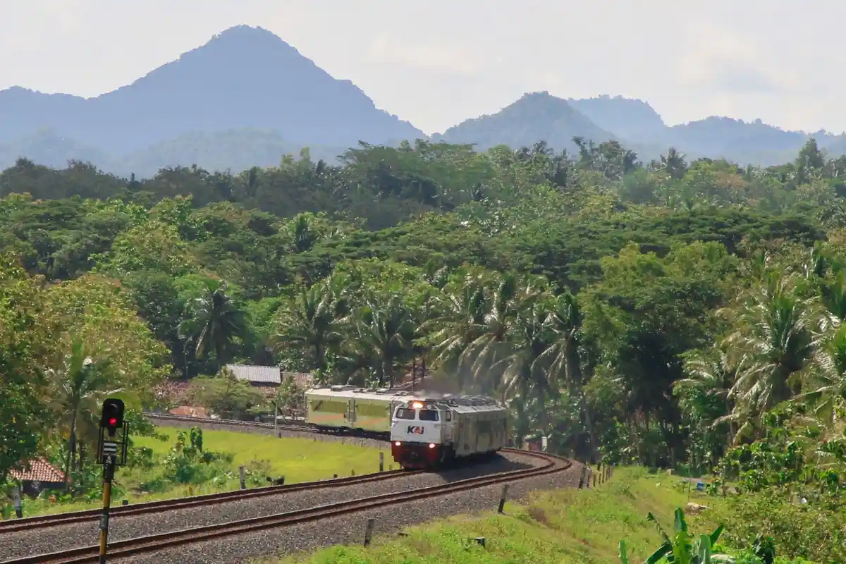 Lintas Kereta Api di Kulonprogo Sajikan Panorama Indah, Hamparan Sawah hingga Perbukitan Menoreh