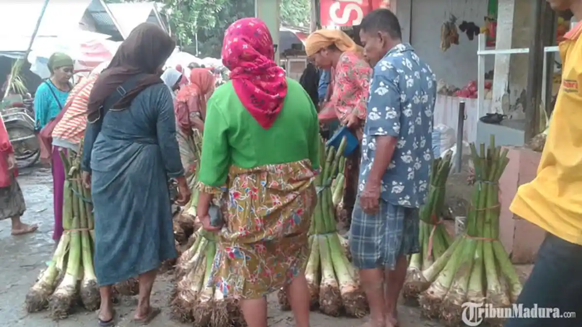 Pedagang di Pasar Kolpajung Pamekasan Menjerit, Harga Ubi Talas Makin Mahal
