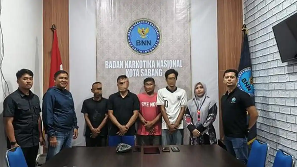 Warga dan Tim Lanal Sabang Gagalkan Pesta Narkoba di Rumah Kontrakan, 4 Terduga Diamankan