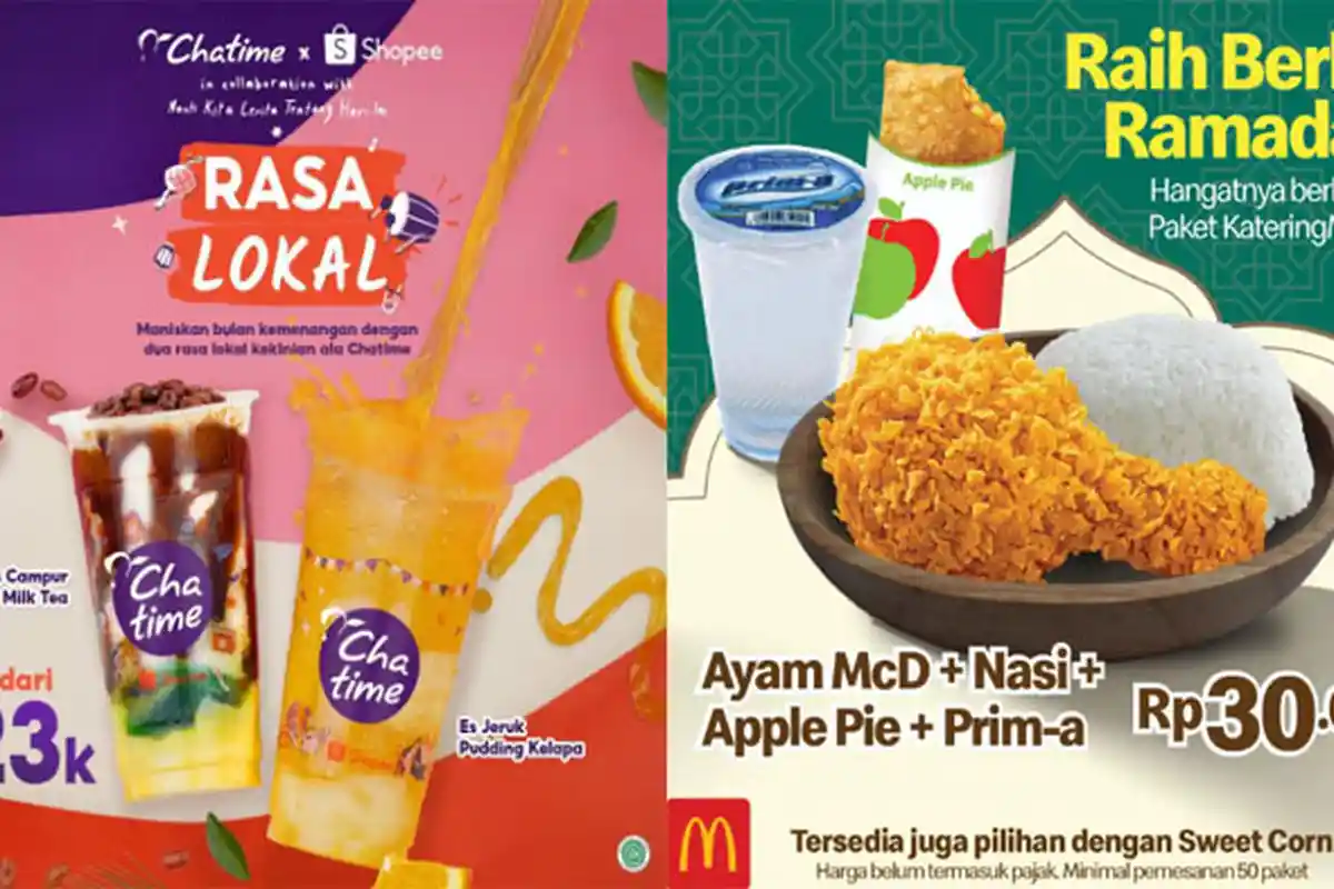 Promo Makanan 10 April 2022, Ada Pizza Hut KFC JCO McD Dunkin Donuts Hokben BreadTalk Chatime A&W