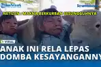 VIDEO - Viral! Anak Ini Rela Lepas Domba Kesayangannya untuk Kurban, Netizen Ikut Haru