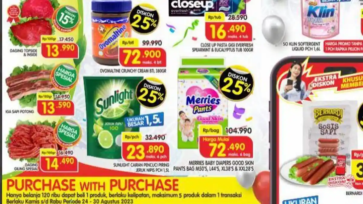 PROMO JSM Superindo Hari Ini 25 Agustus 2023: Harga Spesial Daging Giling, Pampers Diskon 25 Persen