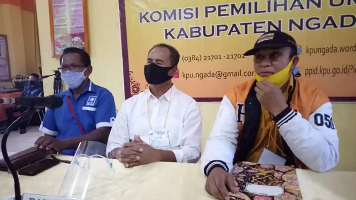 Bapaslon CREDO Resmi Daftar di KPU Ngada, Ito Loko Tidak Hadir