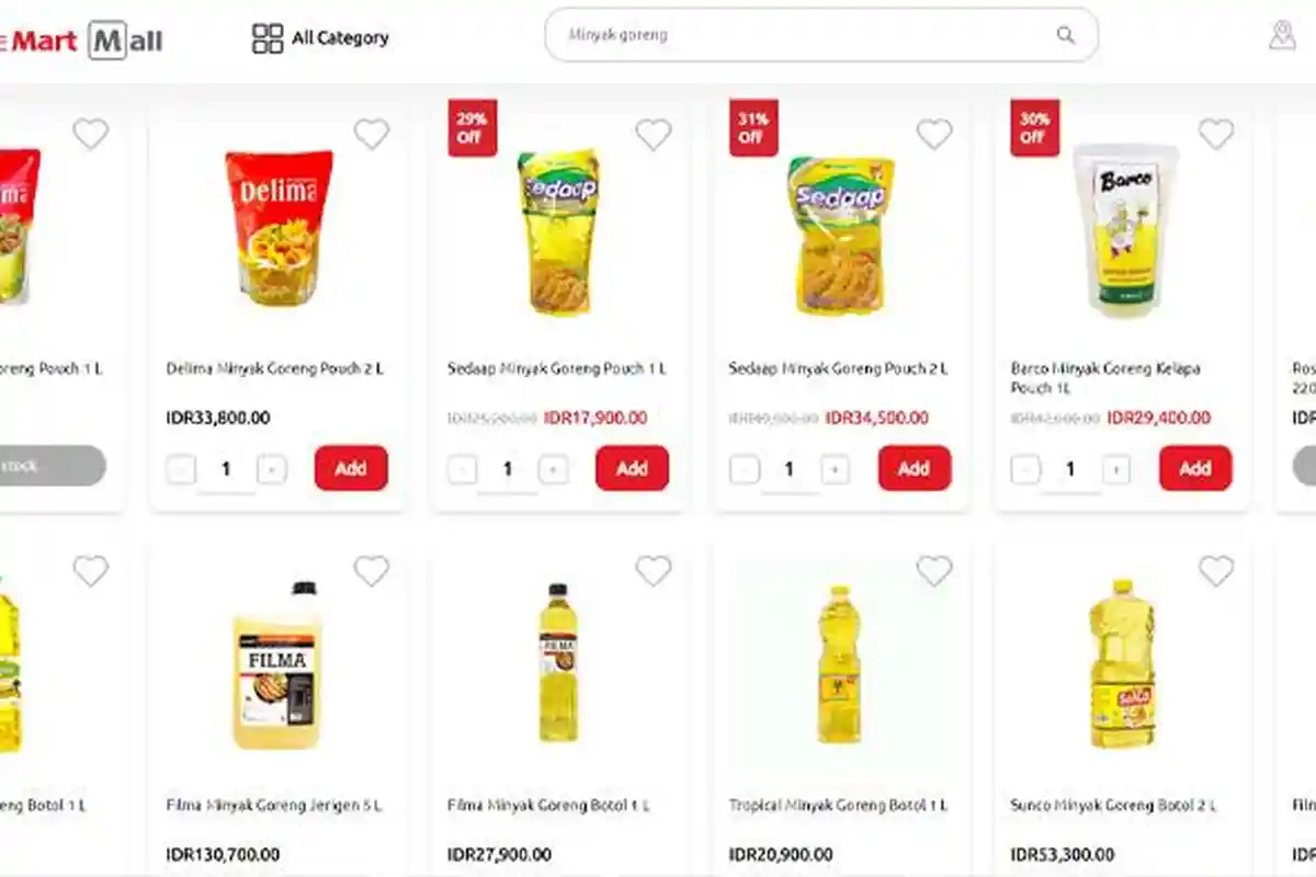 Harga Minyak Goreng di LotteMart Hari Ini Sabtu 11 Maret 2023: Mulai Delima, Sedaap Hingga Tropical