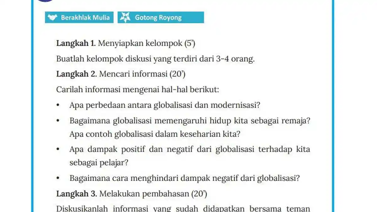 Kunci Jawaban IPS Kelas 9 Halaman 38 Kurikulum Merdeka: Lembar Aktivitas 4 Diskusi Kelompok