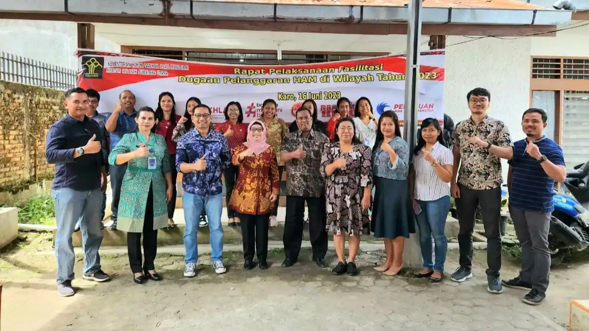 Kanwil Kemenkumham Sumut Gelar Rapat Fasilitasi Dugaan Pelanggaran HAM di Kantor Disperindag Karo