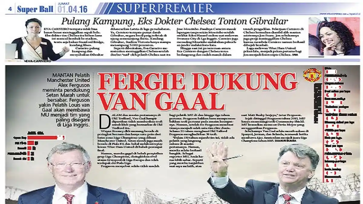 Alex Ferguson Yakin Pada Louis Van Gaal