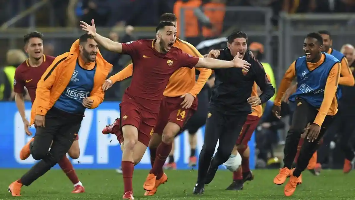 Edin Dzeko Bungkam Barcelona di Stadion Olimpico, Roma Lolos ke Semifinal